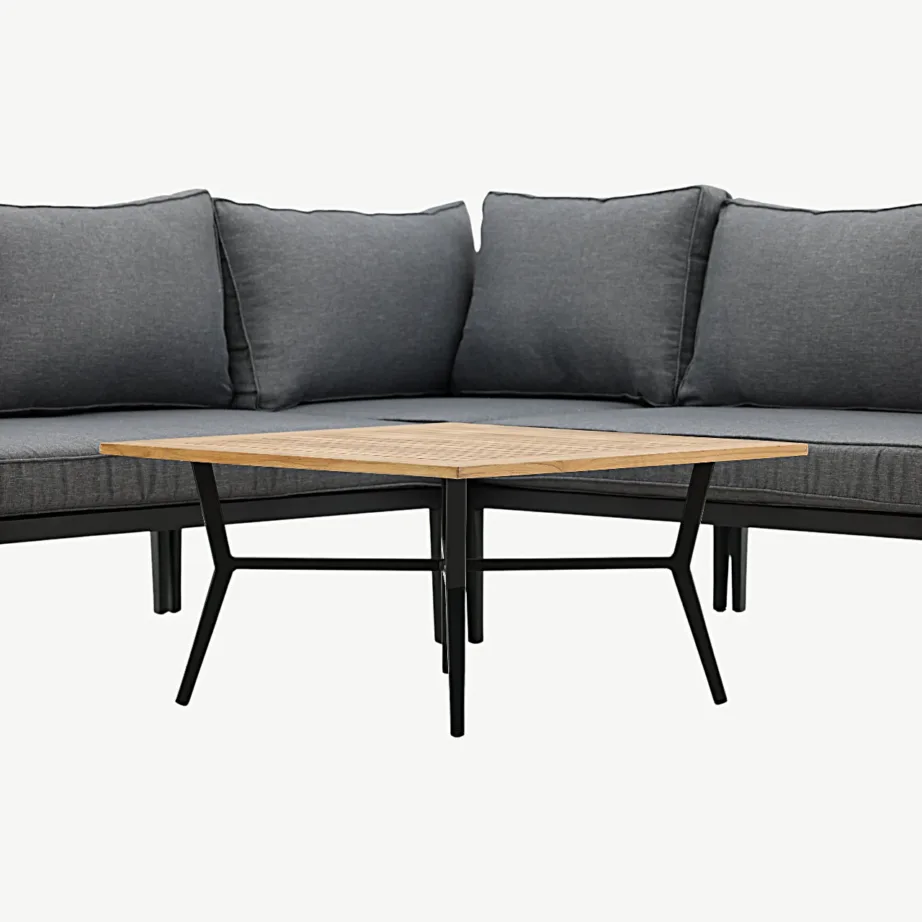 Mexico nurgadiivaniga alumiiniumist aiakomplekt tiigipuu ja hallide patjadega, 6084-520 – 4