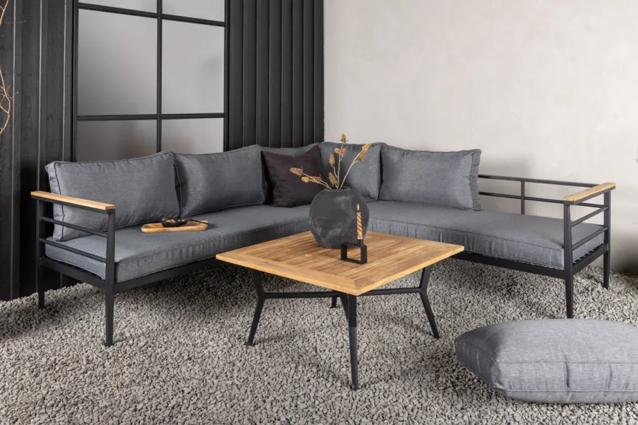 Mexico nurgadiivaniga alumiiniumist aiakomplekt tiigipuu ja hallide patjadega, 6084-520 – 8