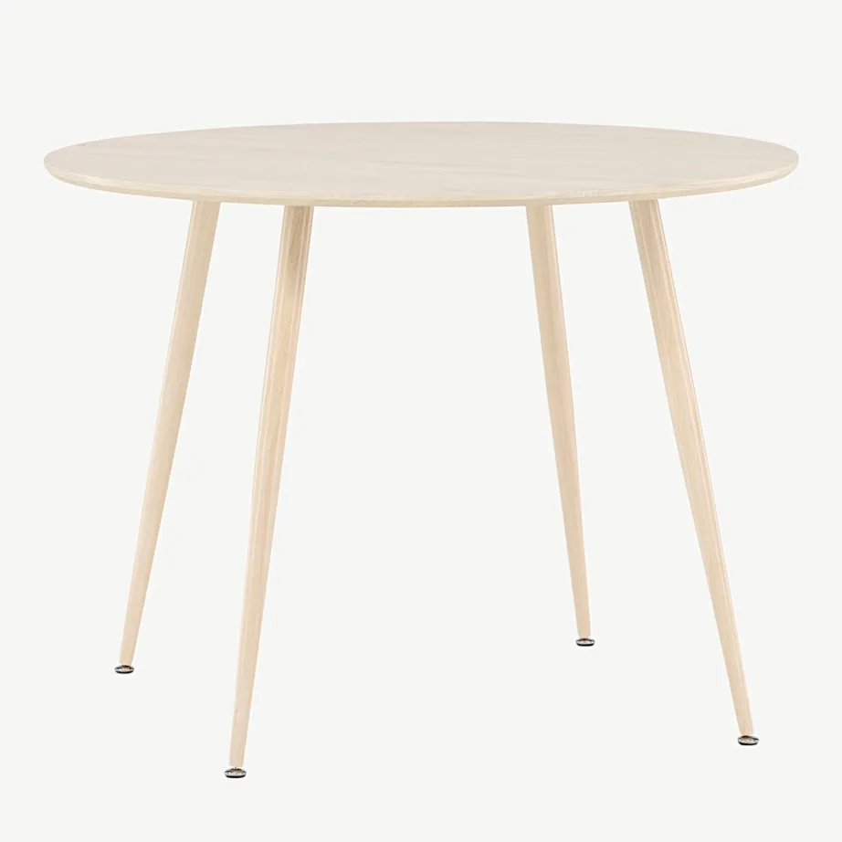 Plaza ümmargune söögilaud, valge peitsiga MDF (ø100 cm), 61100-130 – 3