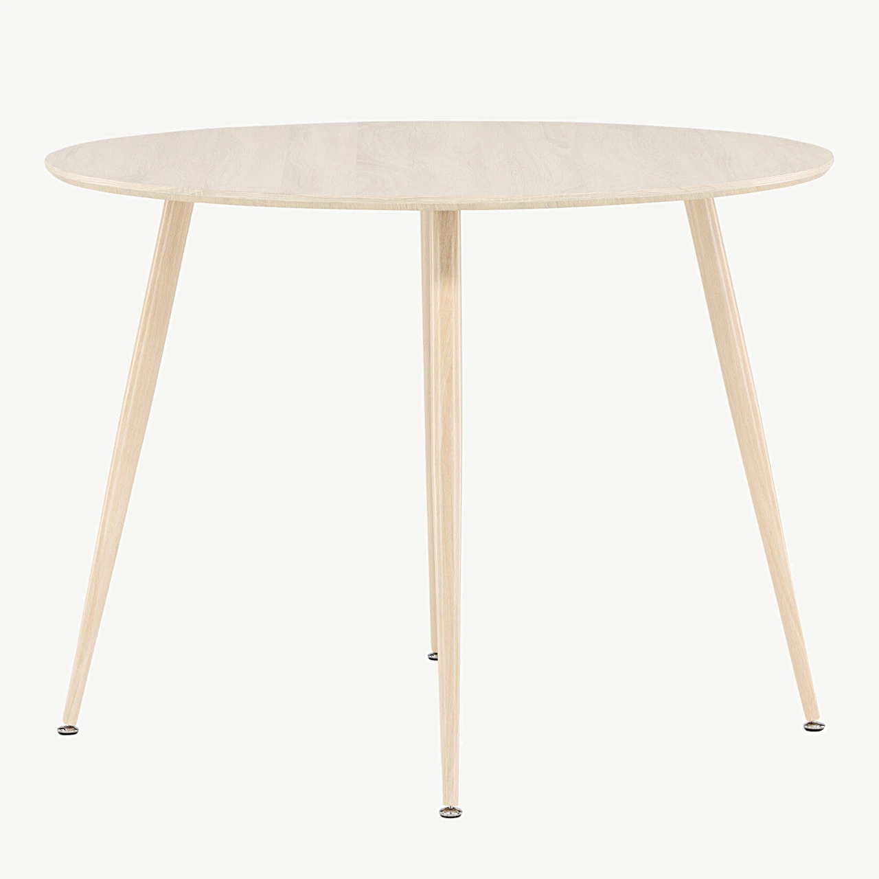 Plaza ümmargune söögilaud, valge peitsiga MDF (ø100 cm) - 61100-130