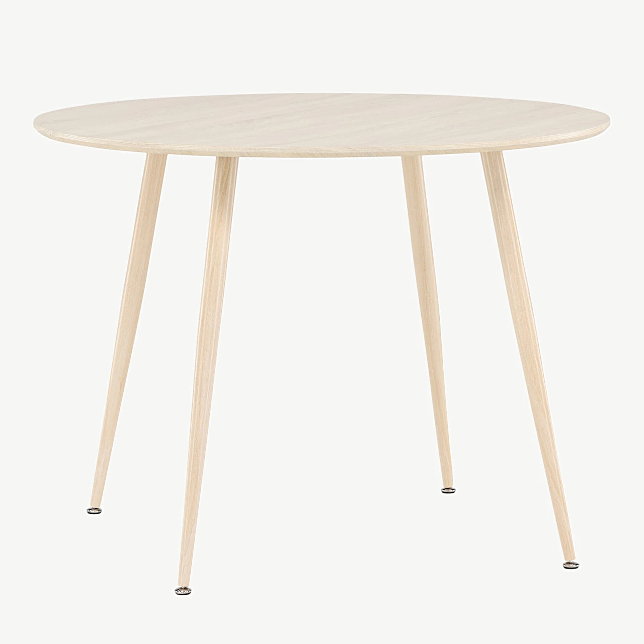 Plaza ümmargune söögilaud, valge peitsiga MDF (ø100 cm) - 61100-130