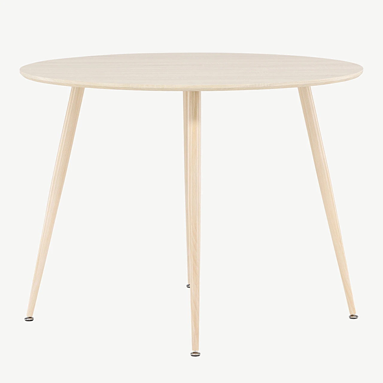 Plaza ümmargune söögilaud, valge peitsiga MDF (ø100 cm) - 61100-130
