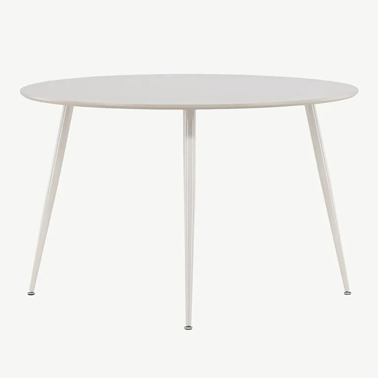 Ümmarguse kujuga söögilaud Plaza, MDF, beež, ø120 cm - 61101-103