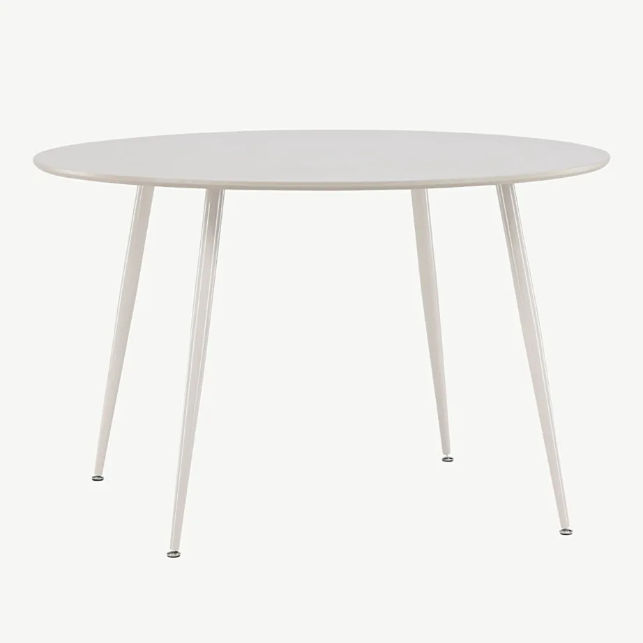 Ümmarguse kujuga söögilaud Plaza, MDF, beež, ø120 cm, 61101-103 – 3