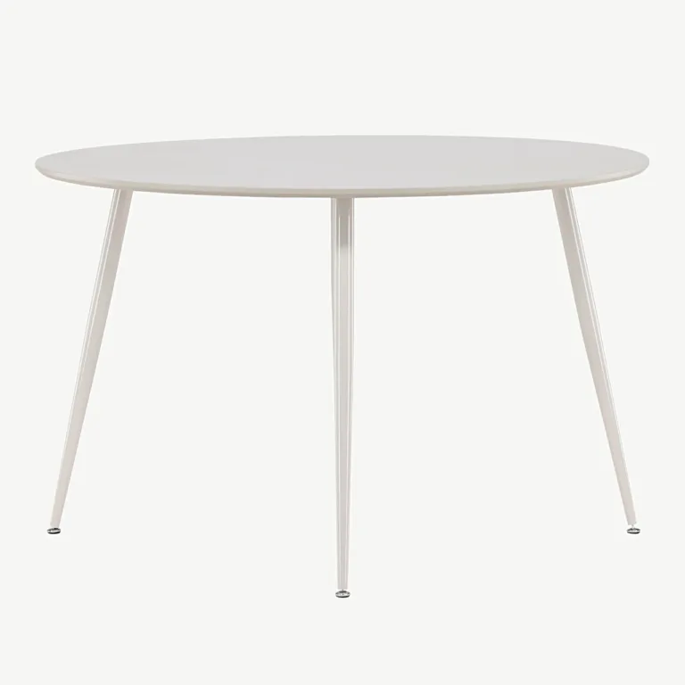 Ümmarguse kujuga söögilaud Plaza, MDF, beež, ø120 cm - 61101-103