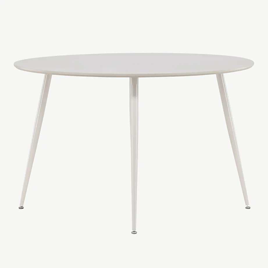 Ümmarguse kujuga söögilaud Plaza, MDF, beež, ø120 cm, 61101-103 – 4