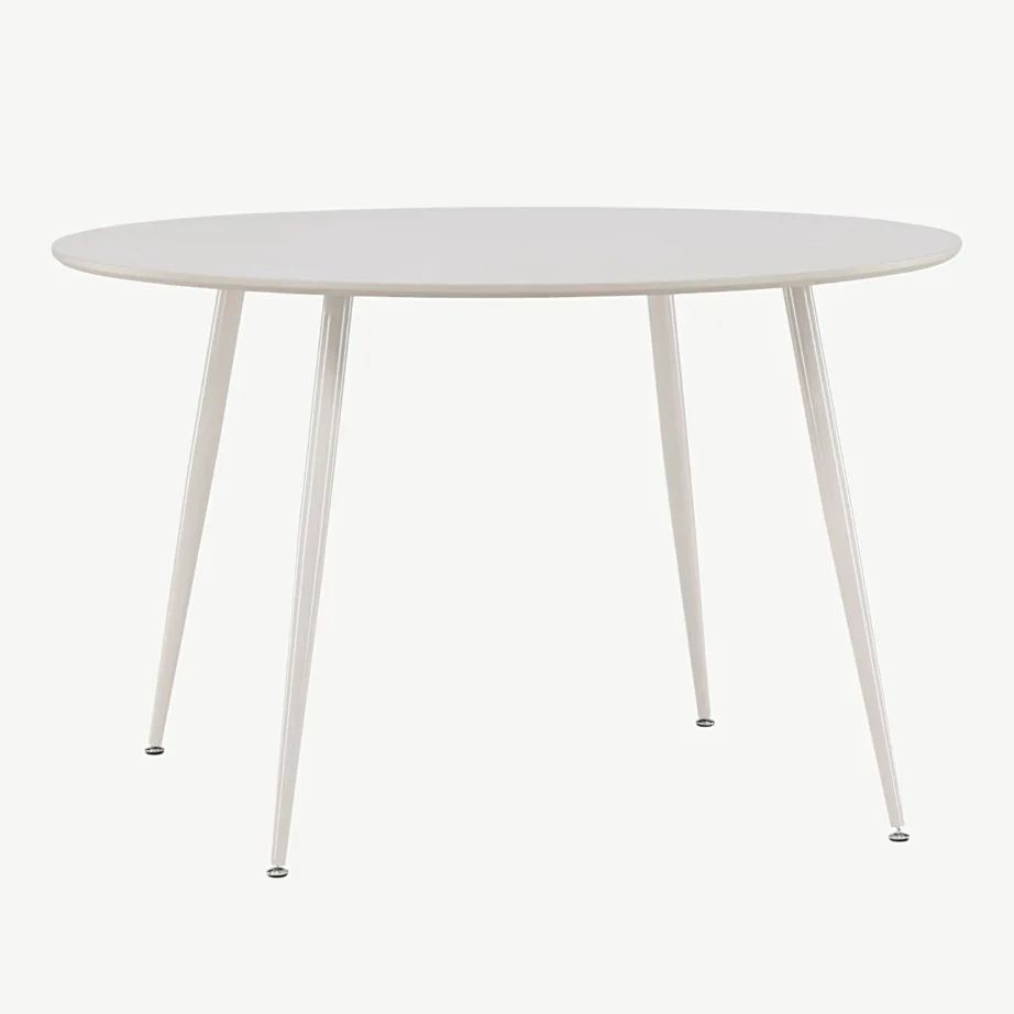 Ümmarguse kujuga söögilaud Plaza, MDF, beež, ø120 cm, 61101-103 – 5