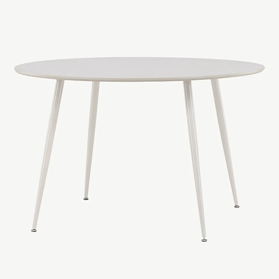 Ümmarguse kujuga söögilaud Plaza, MDF, beež, ø120 cm, 61101-103 – 6