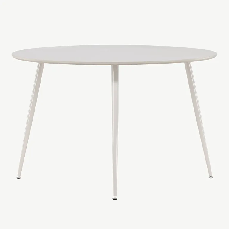 Ümmarguse kujuga söögilaud Plaza, MDF, beež, ø120 cm - 61101-103