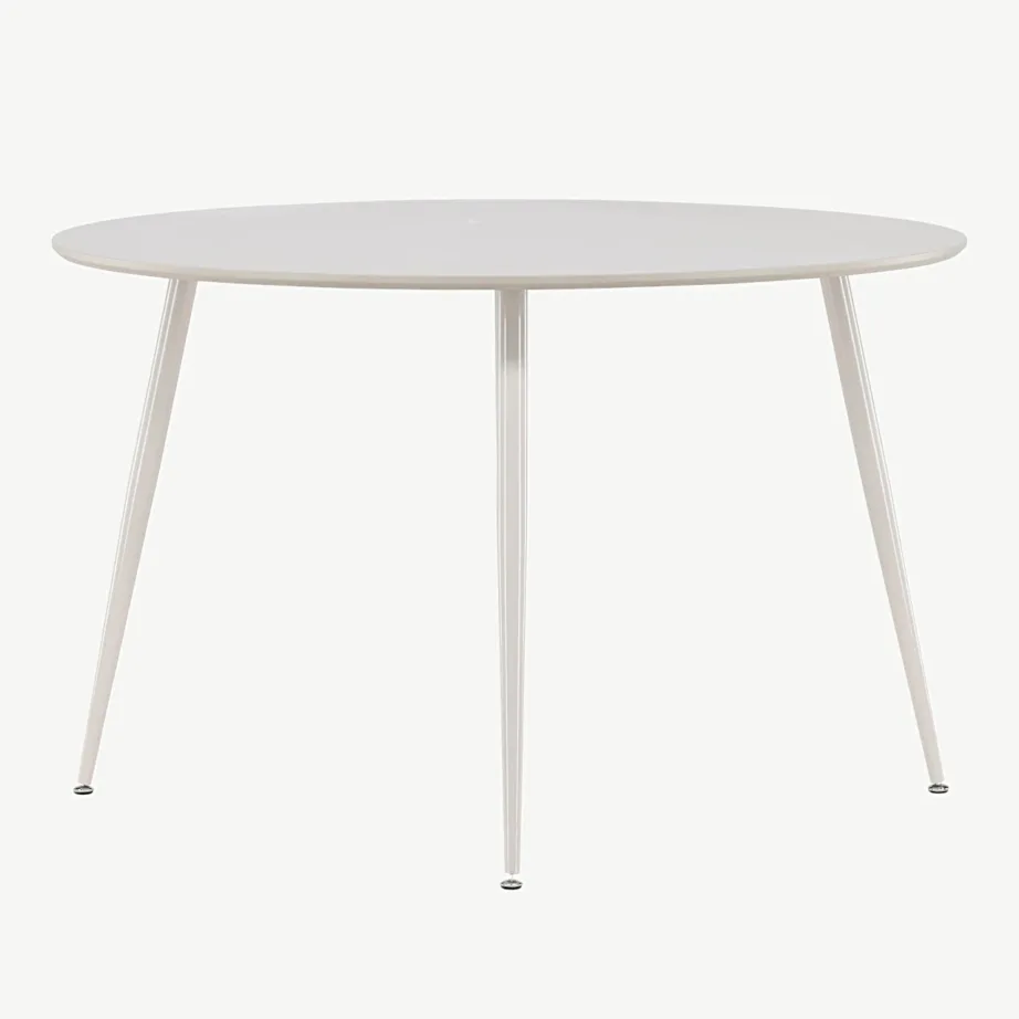 Ümmarguse kujuga söögilaud Plaza, MDF, beež, ø120 cm, 61101-103 – 7