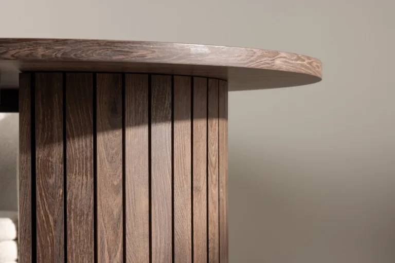 Mokka tooni ovaalne söögilaud Härön, 200x90 cm (MDF) - 61102-125