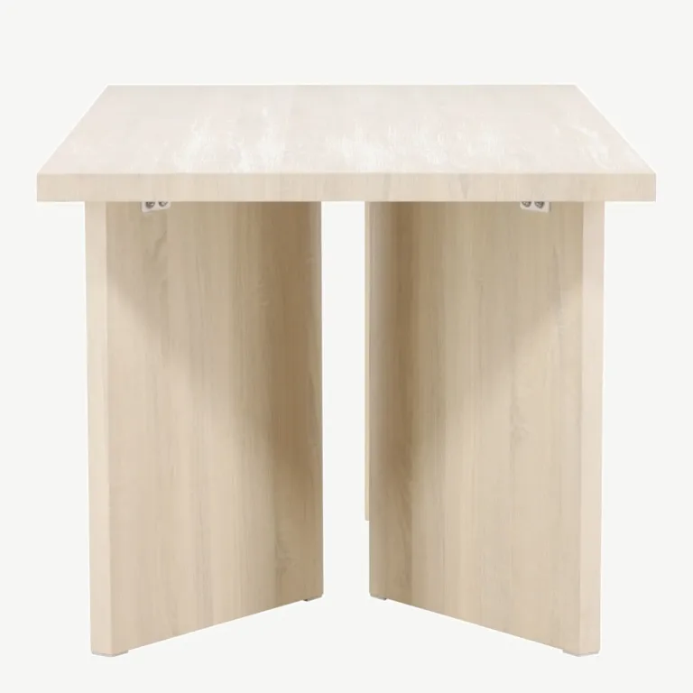 Valge peitsiga söögilaud Bassholmen, MDF, 180 × 90 cm - 61104-130