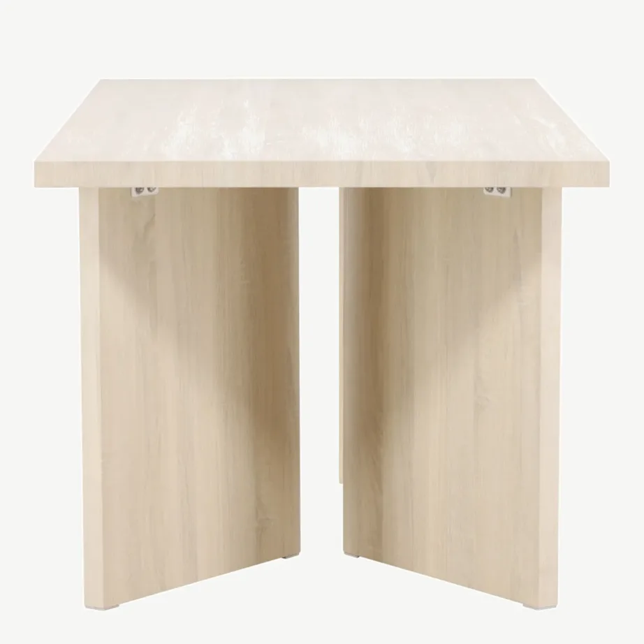 Valge peitsiga söögilaud Bassholmen, MDF, 180 × 90 cm, 61104-130 – 2