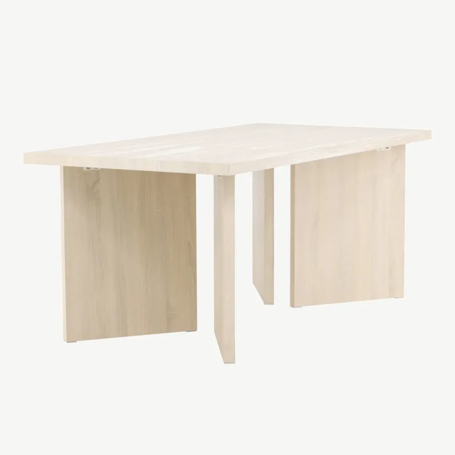 Valge peitsiga söögilaud Bassholmen, MDF, 180 × 90 cm, 61104-130 – 3