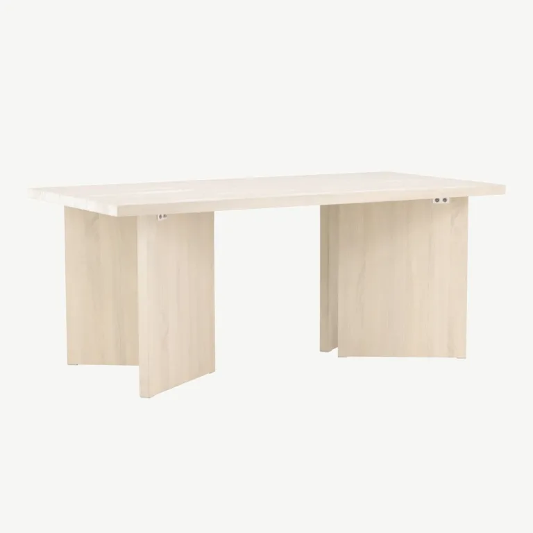 Valge peitsiga söögilaud Bassholmen, MDF, 180 × 90 cm - 61104-130