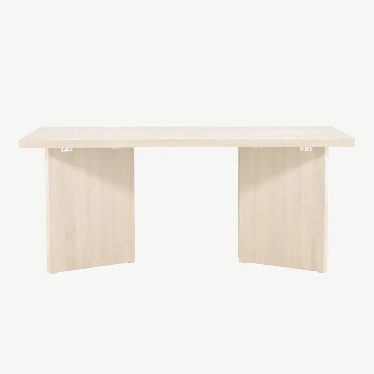 Valge peitsiga söögilaud Bassholmen, MDF, 180 × 90 cm - 61104-130