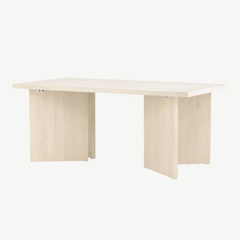 Valge peitsiga söögilaud Bassholmen, MDF, 180 × 90 cm, 61104-130 – 5