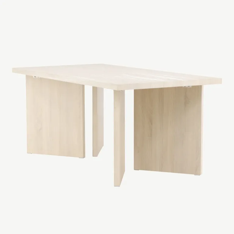 Valge peitsiga söögilaud Bassholmen, MDF, 180 × 90 cm - 61104-130