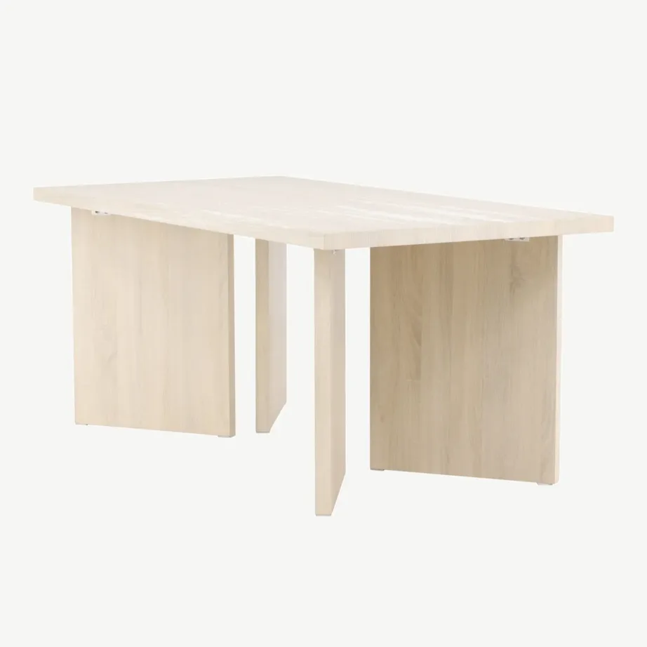 Valge peitsiga söögilaud Bassholmen, MDF, 180 × 90 cm, 61104-130 – 6