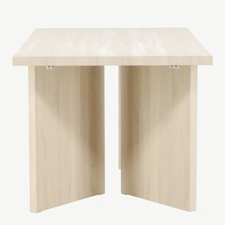 Valge peitsiga söögilaud Bassholmen, MDF, 180 × 90 cm - 61104-130