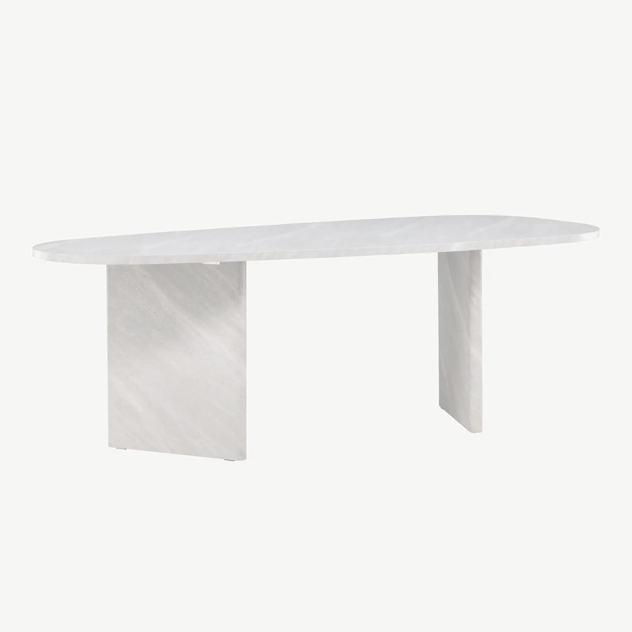 Grönviki söögilaud, MDF, valge betooni välimusega, 220×100 cm - 61105-100