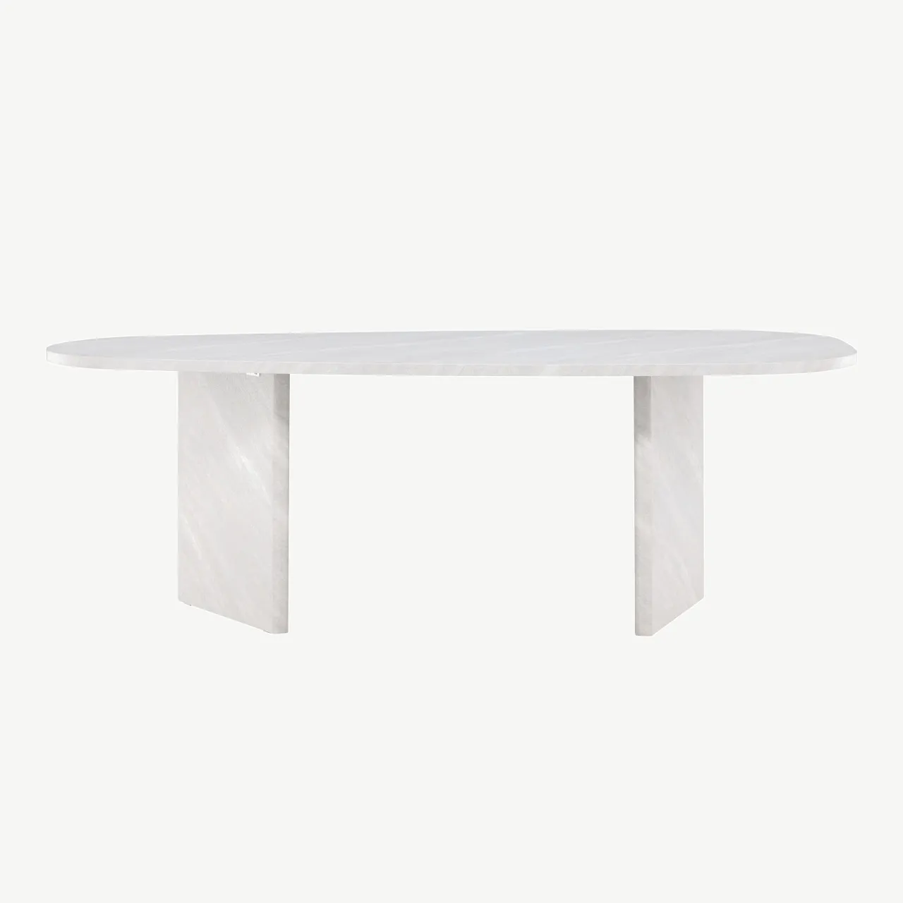 Grönviki söögilaud, MDF, valge betooni välimusega, 220×100 cm - 61105-100
