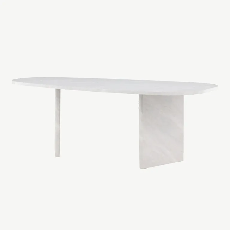 Grönviki söögilaud, MDF, valge betooni välimusega, 220×100 cm - 61105-100