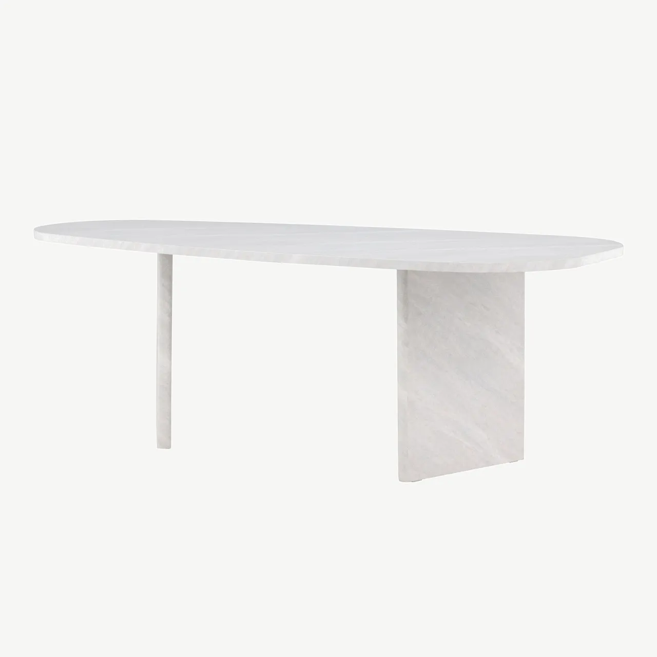 Grönviki söögilaud, MDF, valge betooni välimusega, 220×100 cm - 61105-100