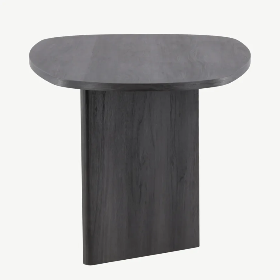 Ovaalne must MDF-ist söögilaud Grönvik 220×100 cm, 61105-101 – 2