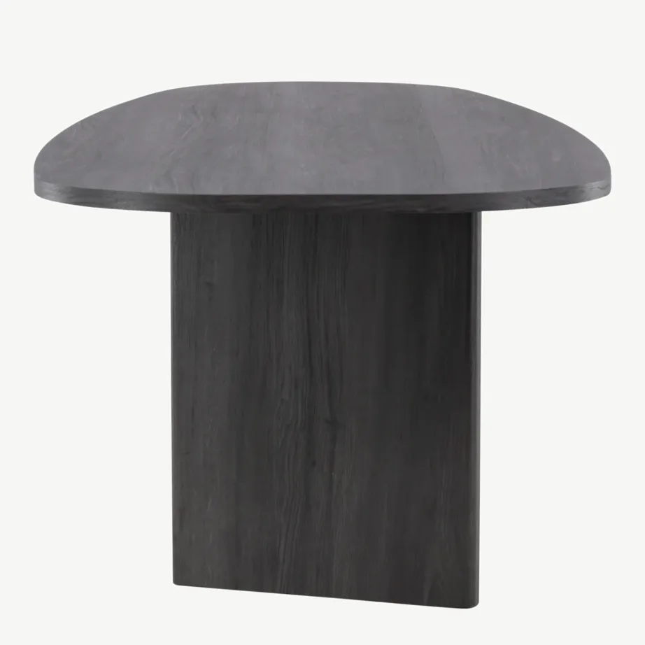 Ovaalne must MDF-ist söögilaud Grönvik 220×100 cm, 61105-101 – 7