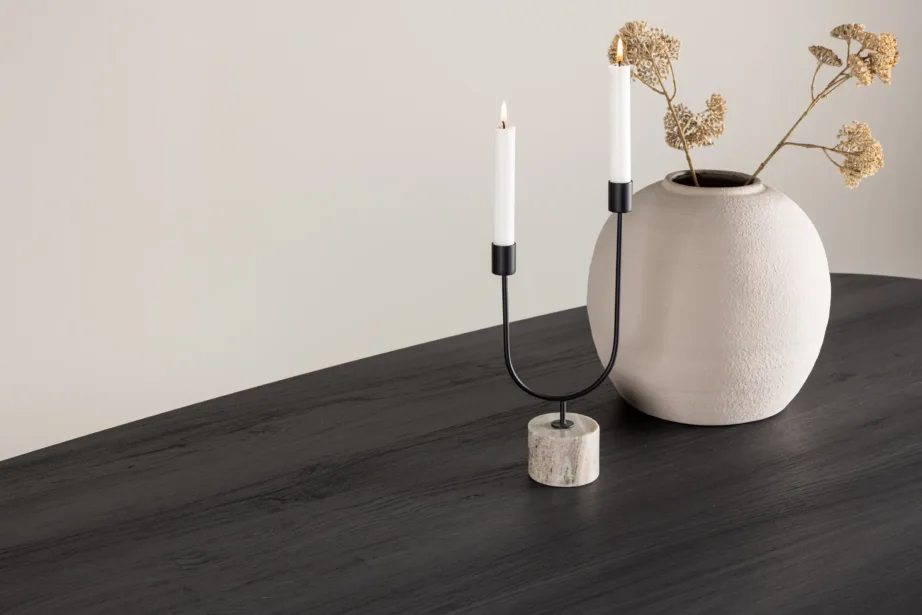 Ovaalne must MDF-ist söögilaud Grönvik 220×100 cm, 61105-101 – 10