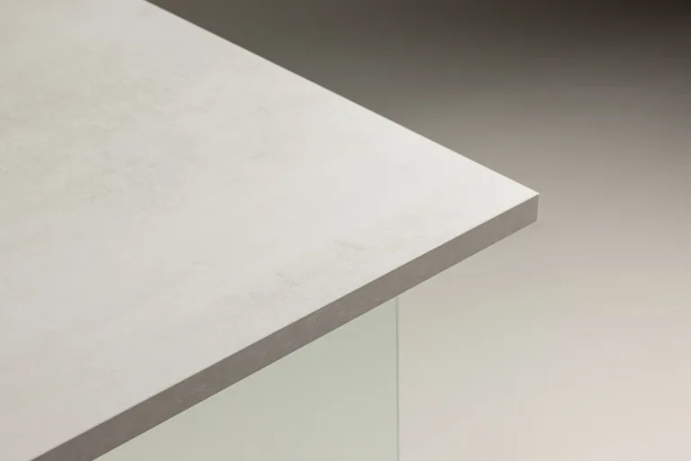 Helehalli MDF-plaadist söögilaud Ester läbipaistvate klaasist jalgadega, 180 × 90 cm - 61108-111