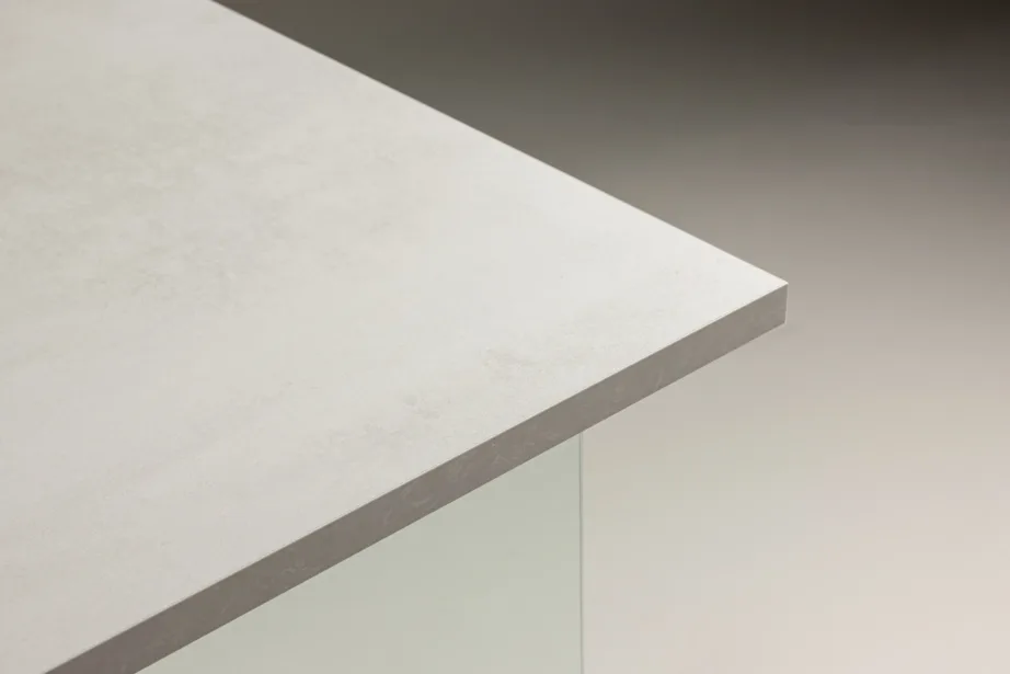 Helehalli MDF-plaadist söögilaud Ester läbipaistvate klaasist jalgadega, 180 × 90 cm, 61108-111 – 2