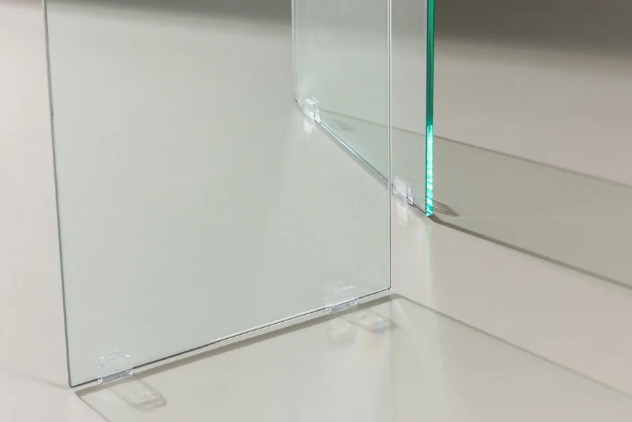 Helehalli MDF-plaadist söögilaud Ester läbipaistvate klaasist jalgadega, 180 × 90 cm, 61108-111 – 4