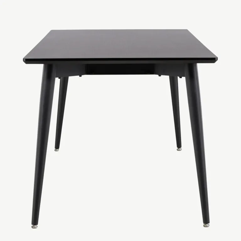 Ellis söögilaud mustast MDF-ist terasjalgadel, 230x85 cm - 61110-100