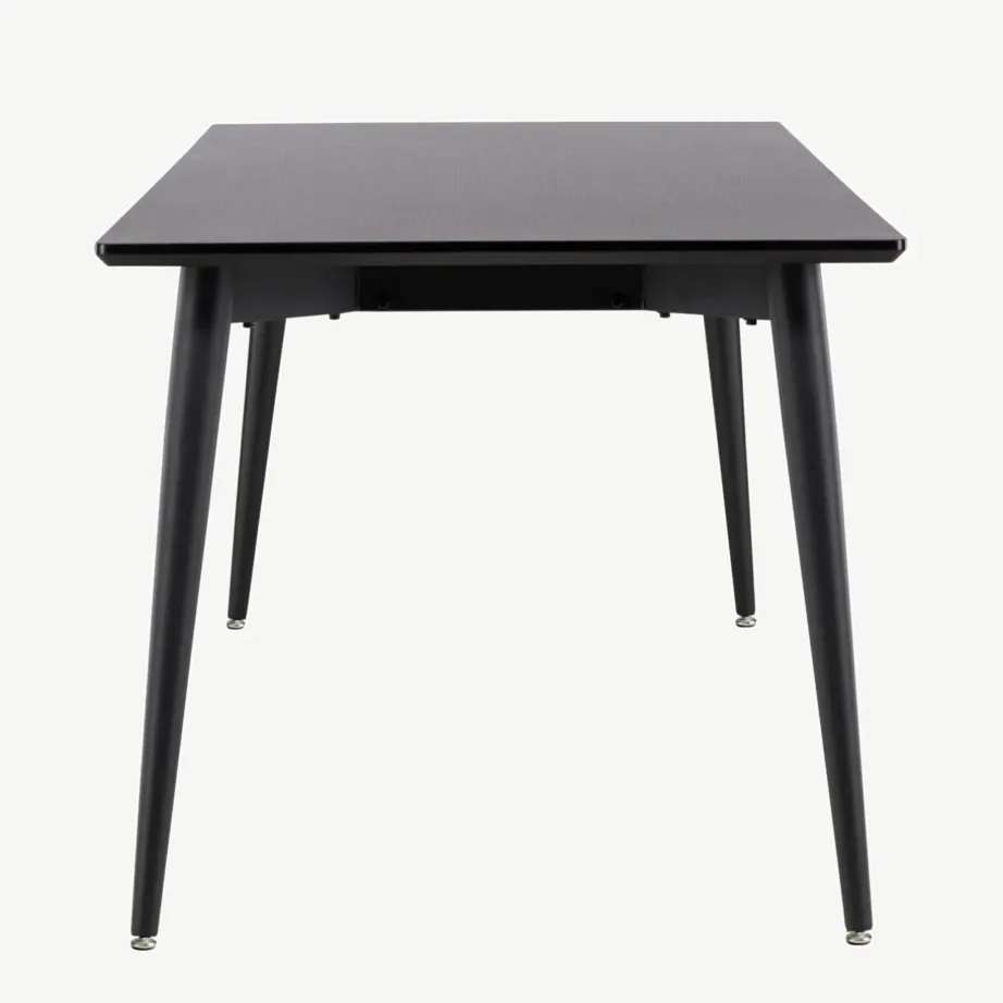 Ellis söögilaud mustast MDF-ist terasjalgadel, 230×85 cm, 61110-100 – 2