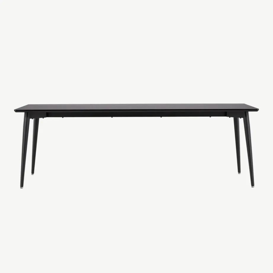 Ellis söögilaud mustast MDF-ist terasjalgadel, 230×85 cm, 61110-100 – 4