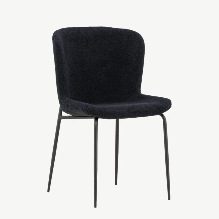 Mustast buklee-kangast söögitool terasjalgadel Modesto, 61112-100 – 3