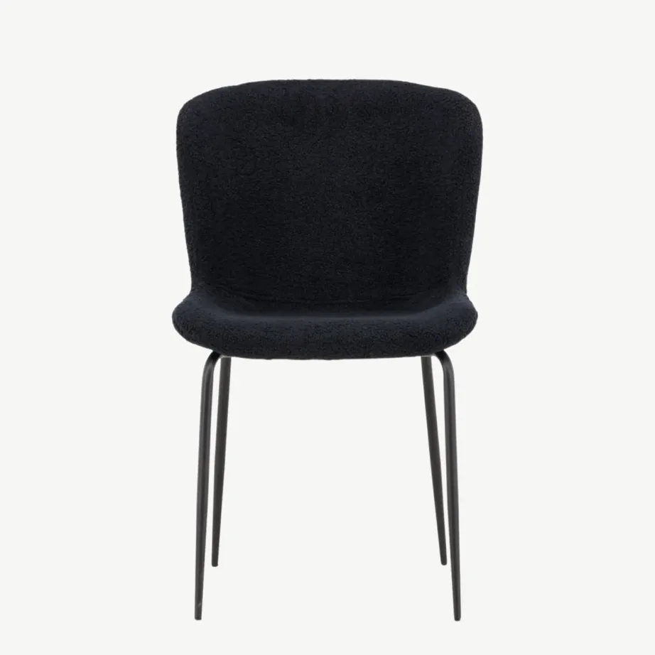 Mustast buklee-kangast söögitool terasjalgadel Modesto, 61112-100 – 4