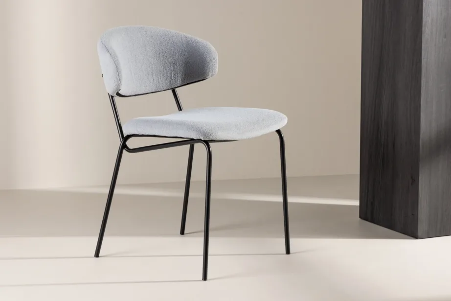 Chico söögitool sinisest bukleest, musta terasraamiga, 61113-666 – 8