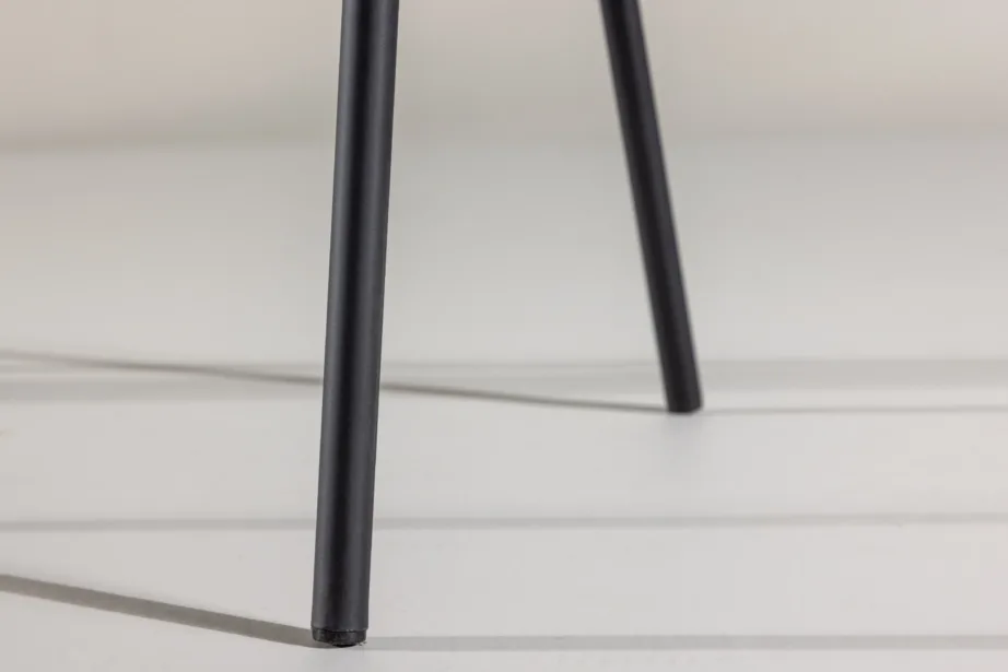 Beež polüesterlina kattega söögitool Evelina mustade terasjalgadega, 61114-102 – 10