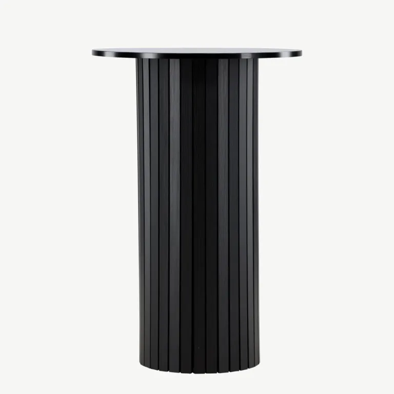 Härön baarilaud, mustast MDF-ist ja terasest, ø70 cm - 61117-100