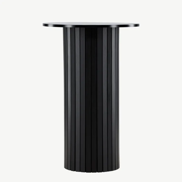 Härön baarilaud, mustast MDF-ist ja terasest, ø70 cm - 61117-100