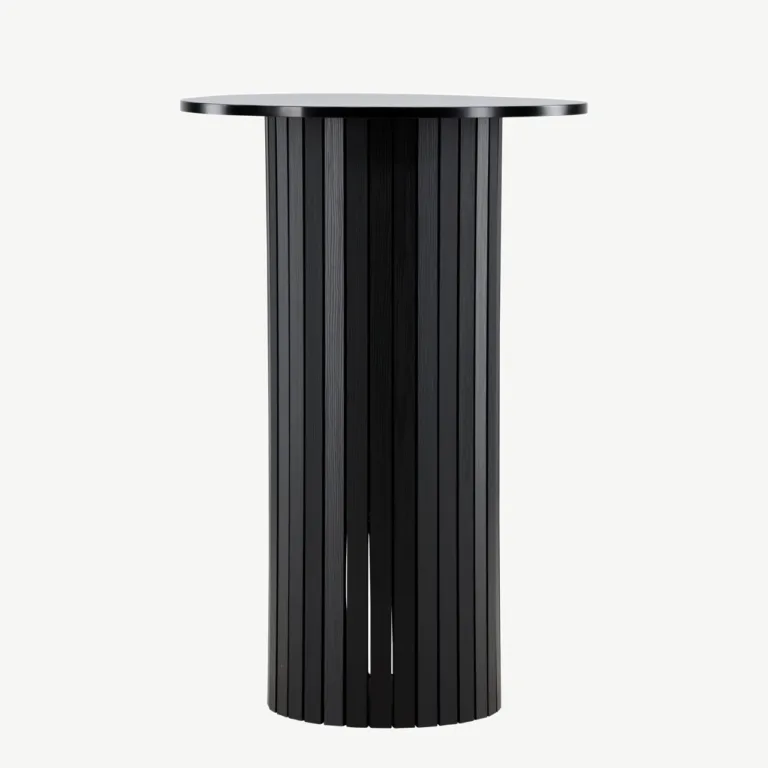 Härön baarilaud, mustast MDF-ist ja terasest, ø70 cm - 61117-100