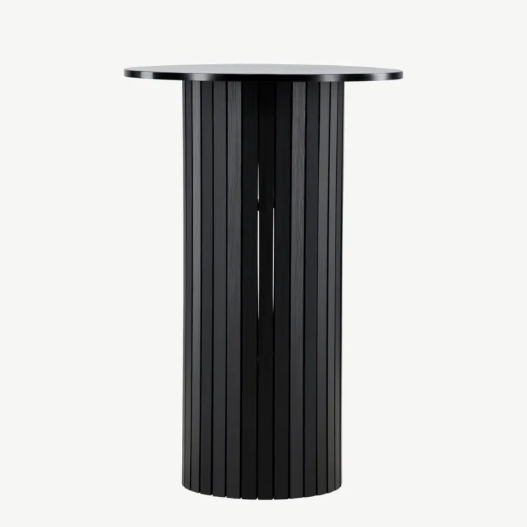 Härön baarilaud, mustast MDF-ist ja terasest, ø70 cm - 61117-100