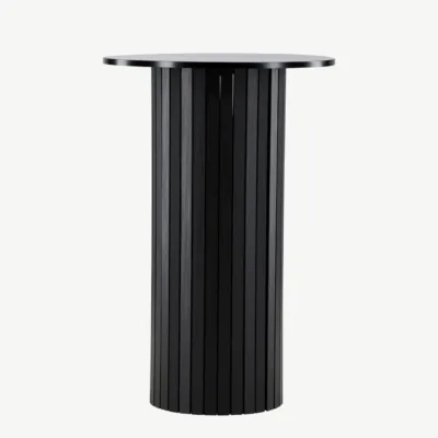 Härön baarilaud, mustast MDF-ist ja terasest, ø70 cm - 61117-100