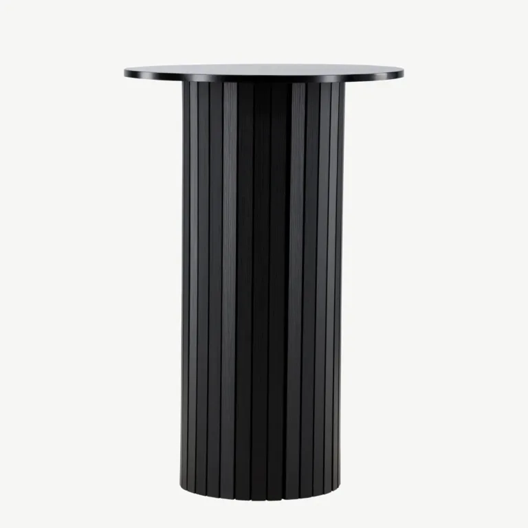 Härön baarilaud, mustast MDF-ist ja terasest, ø70 cm - 61117-100