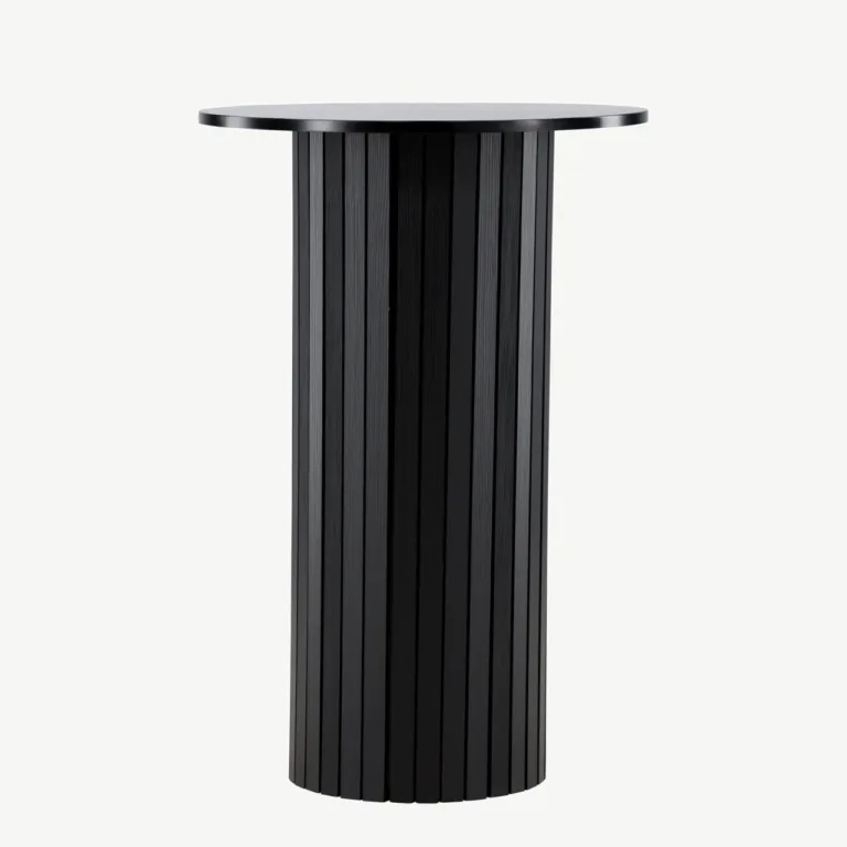 Härön baarilaud, mustast MDF-ist ja terasest, ø70 cm - 61117-100