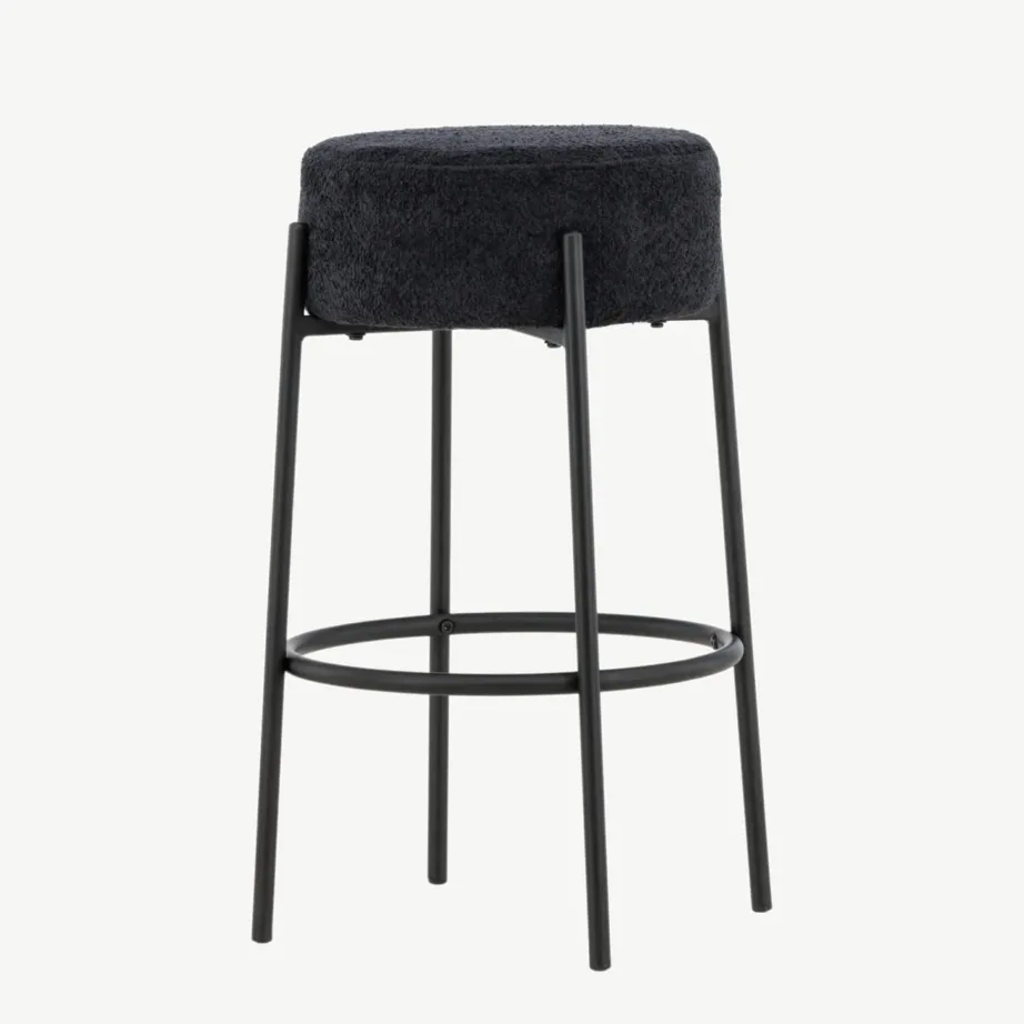 Mustast buklee-kangast baaritool Tucson, terasraamiga, 61122-100 – 3