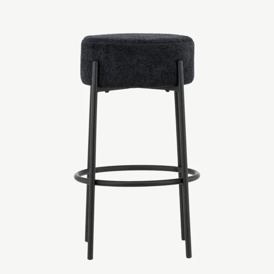 Mustast buklee-kangast baaritool Tucson, terasraamiga, 61122-100 – 4